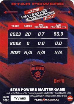 2024 AFL TeamCoach - Star Powers Silver #SP-54 Jacob Van Rooyen Back